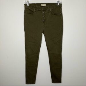 Madewell Olive Button Fly Mid-Rise Skinny Jean